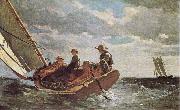 Winslow Homer Breezing up oil painting on canvas